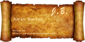 Jurin Bartal névjegykártya